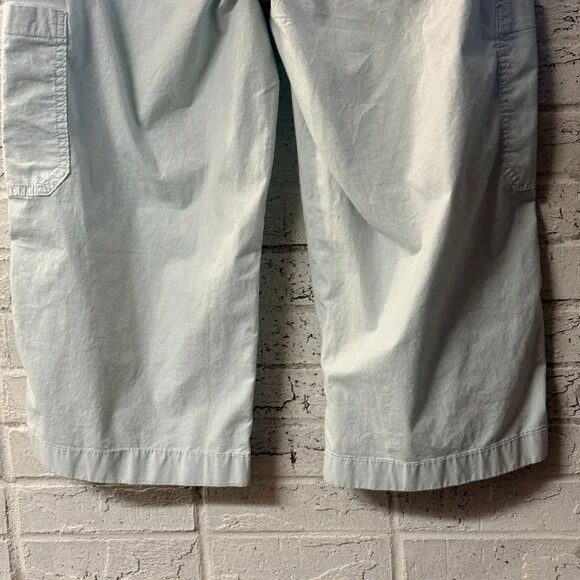 American Eagle Light /blue Cargo Capri Pants Size 12 Stretch Utility Y2K - Picture 9 of 13